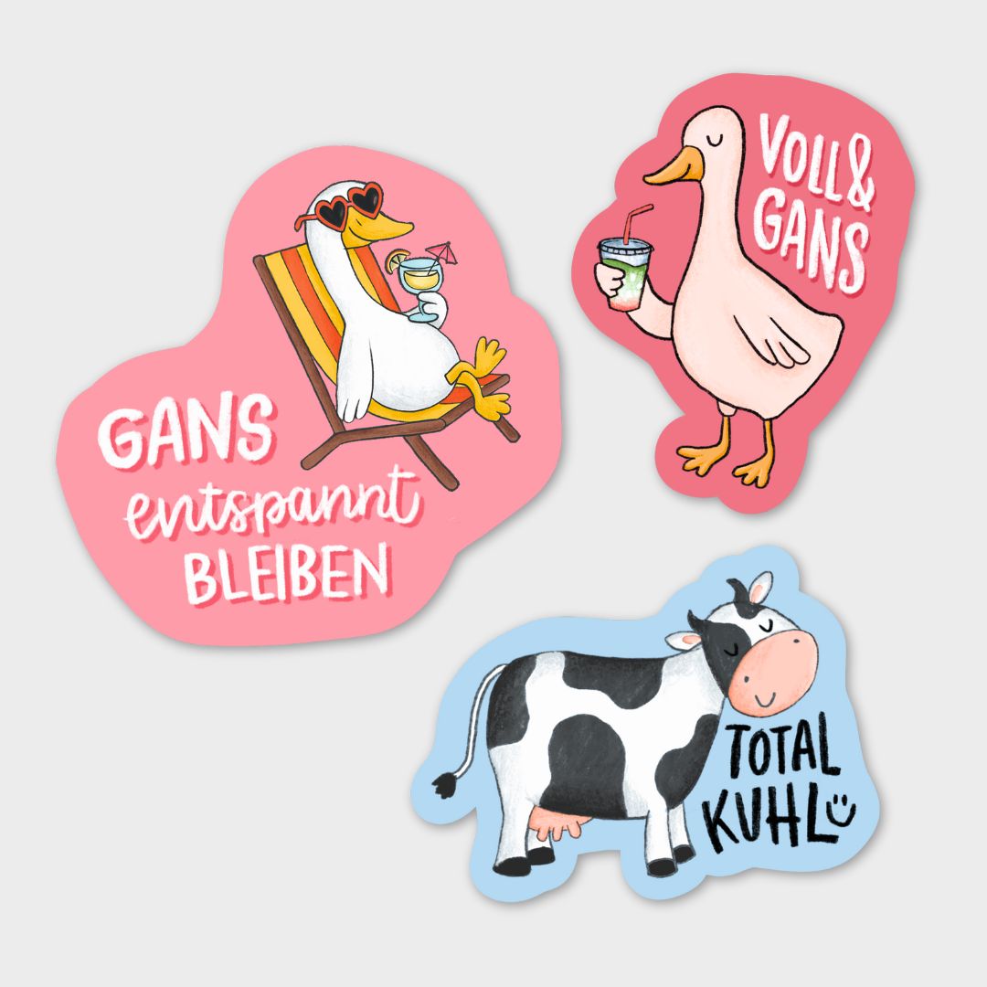 Sticker "Gans Kuhl"