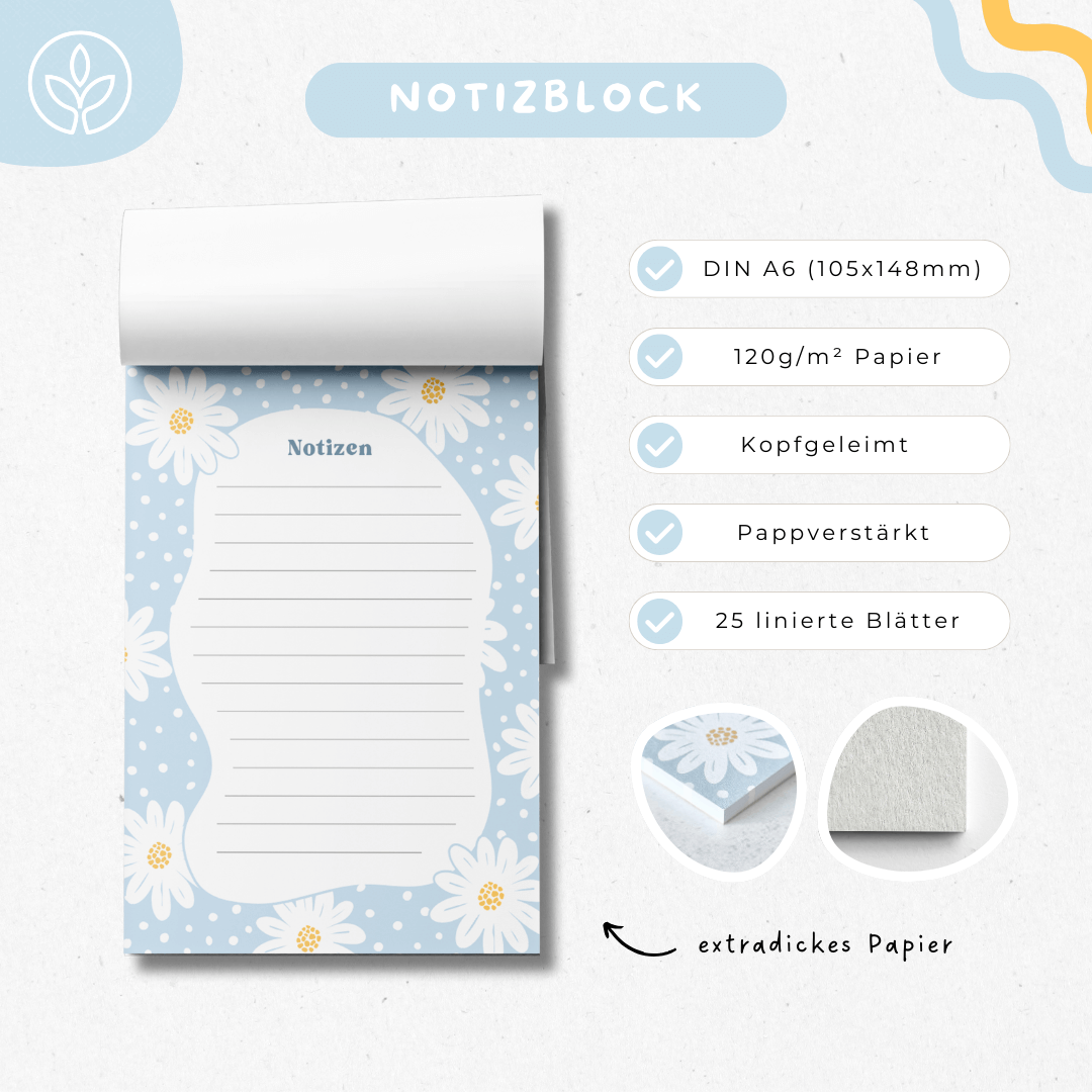 Notizblock "Schneeblume"