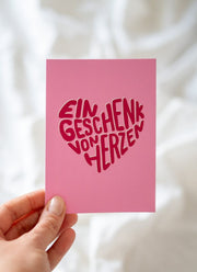Postkarte "Geschenk von Herzen"