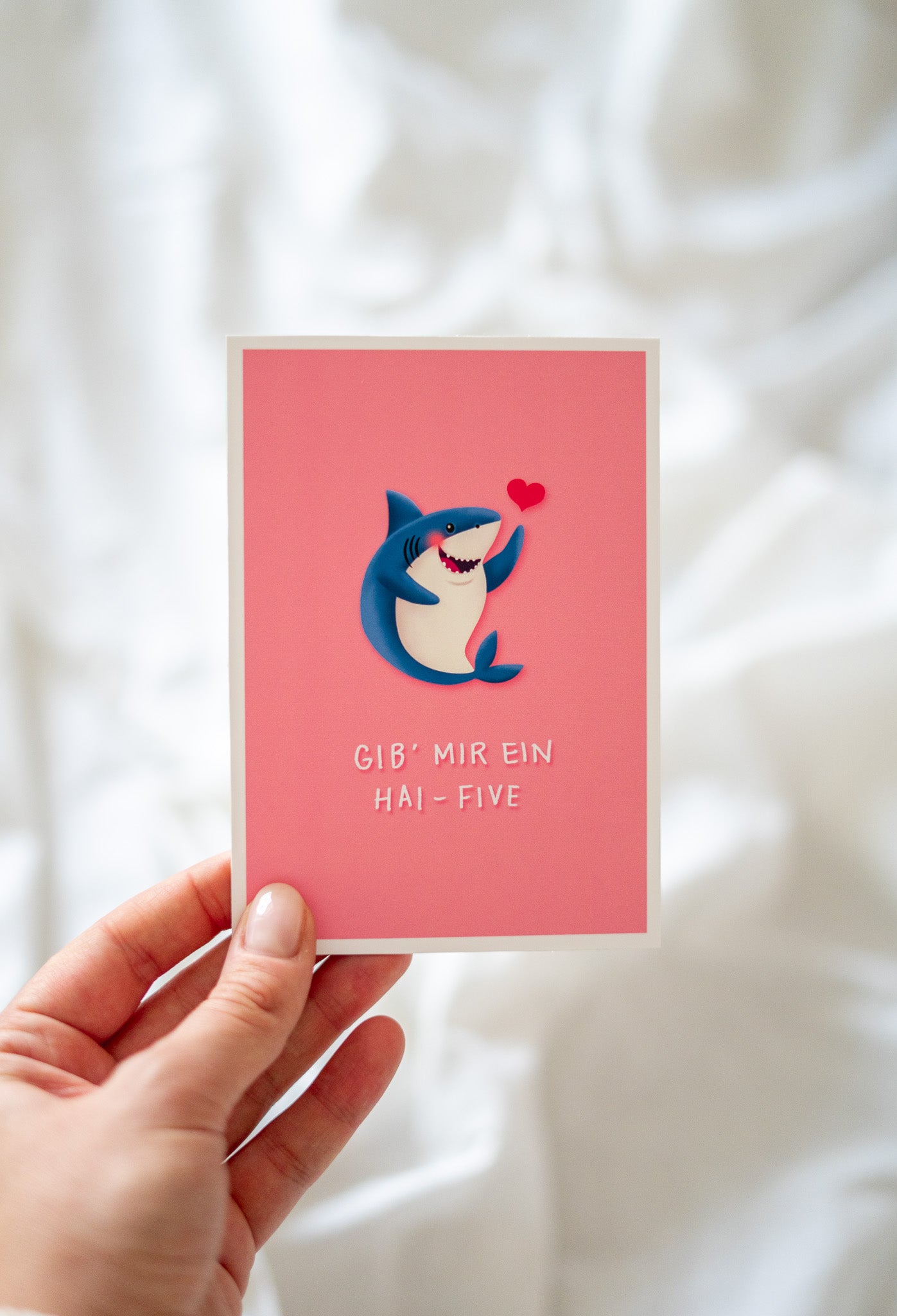 Postkarte "Hai-Five"