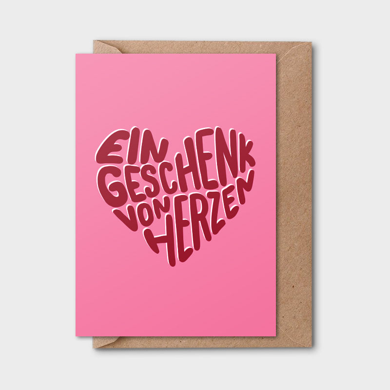 Postkarte "Geschenk von Herzen"