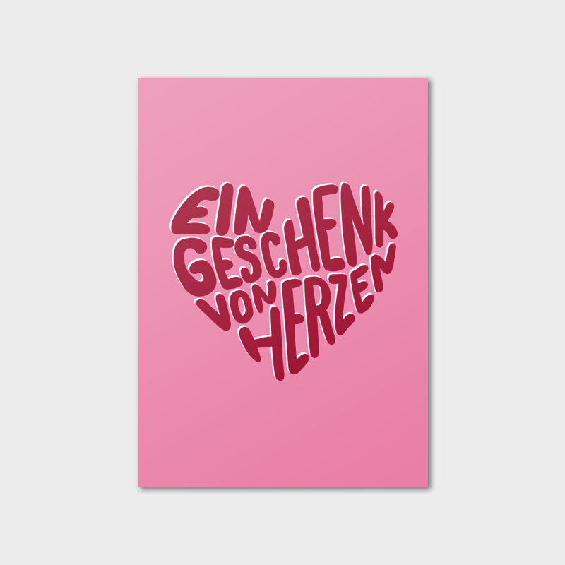 Postkarte "Geschenk von Herzen"