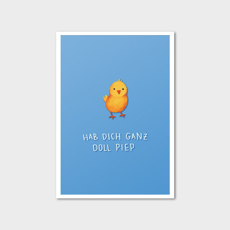 Postkarte "Piep"