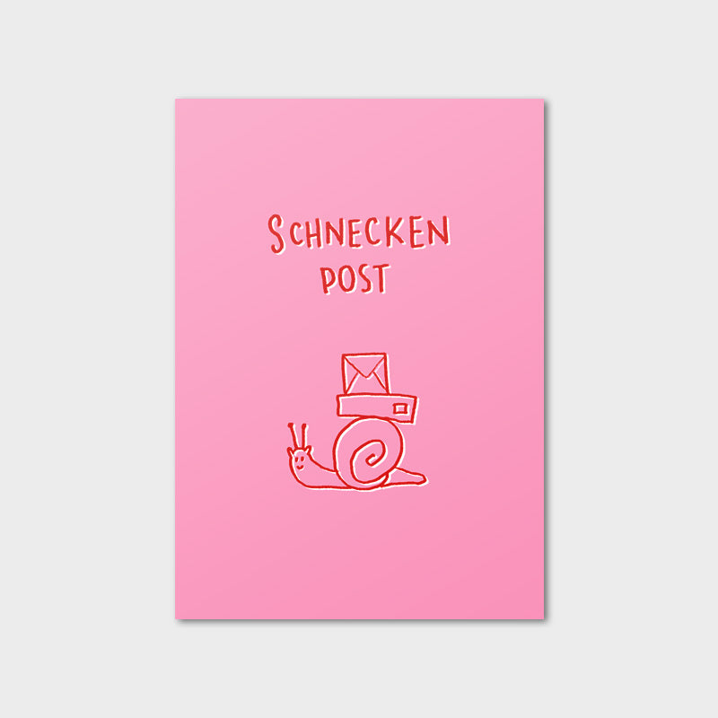 Postkarte Schneckenpost