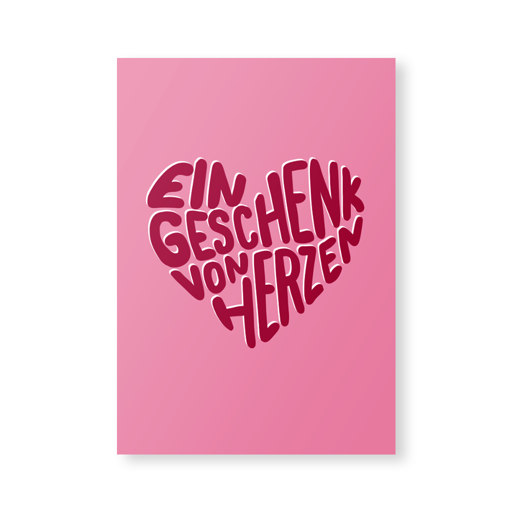 Postkarte "Geschenk von Herzen"