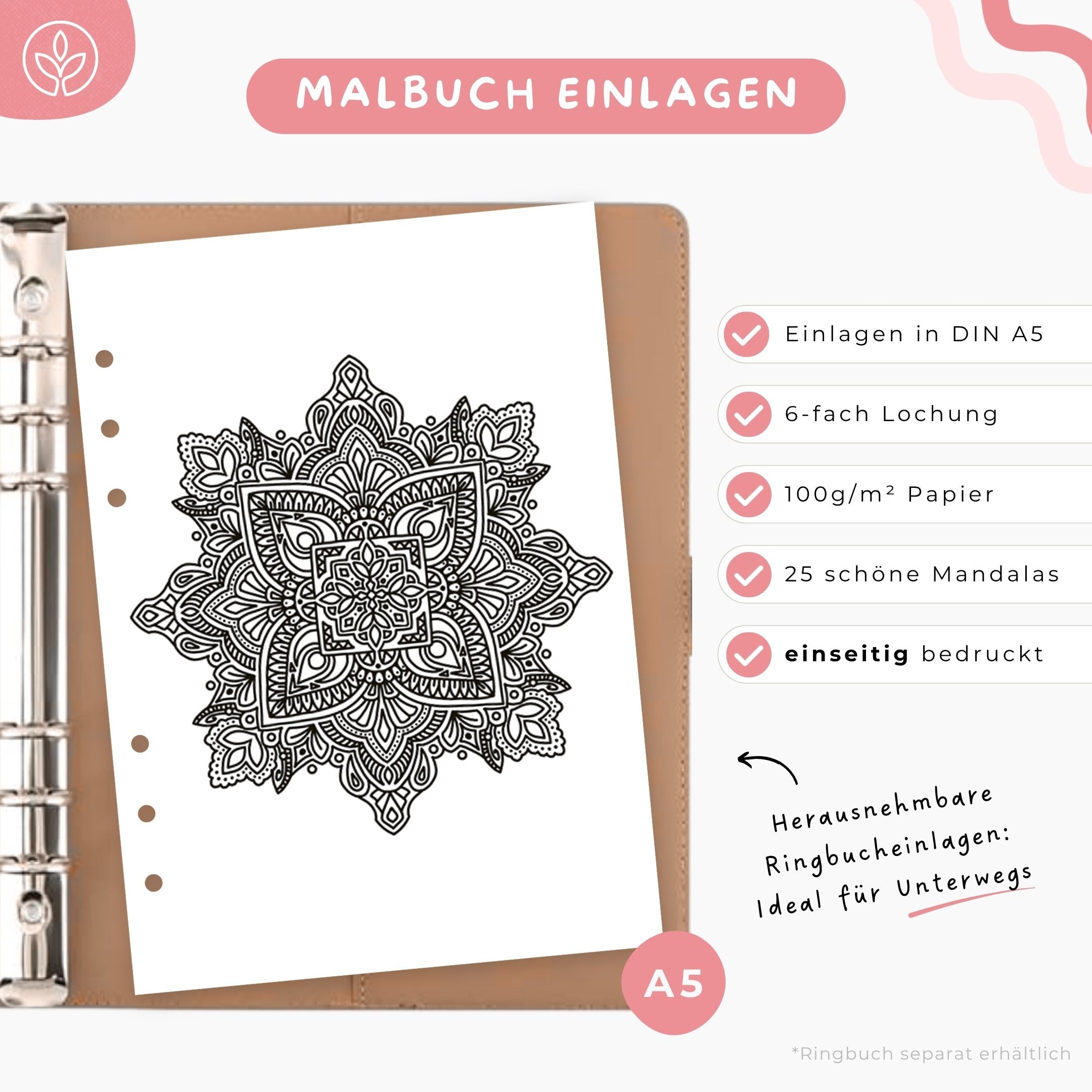 Malbucheinlagen "Mandala"