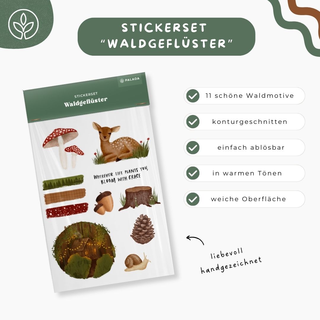 Stickerset "Waldgeflüster"