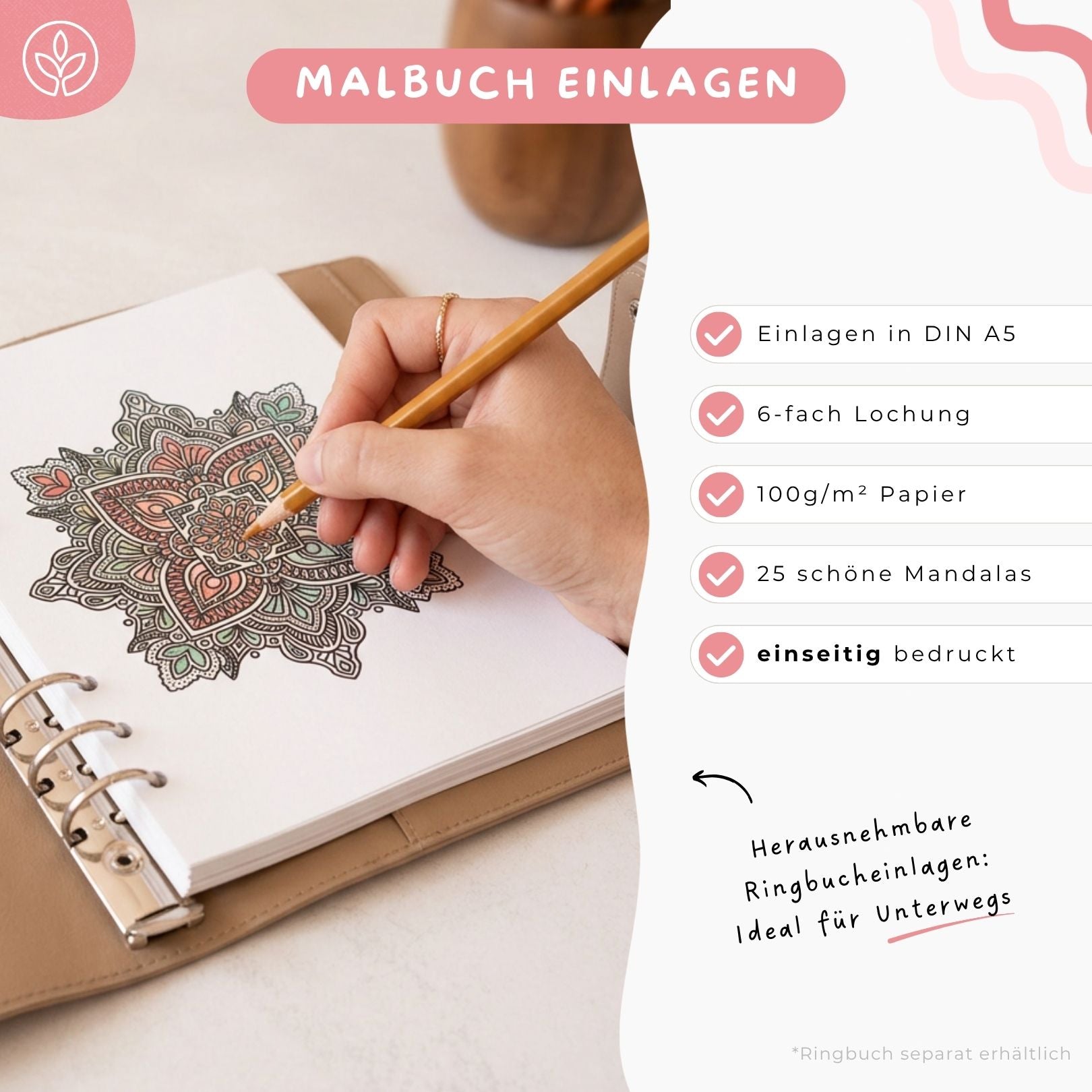 Malbucheinlagen "Mandala"