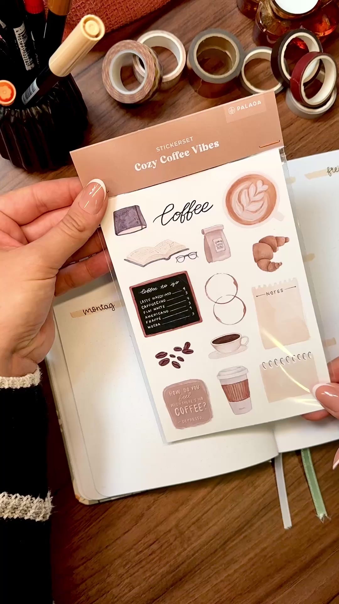Video laden: Stickerset &quot;Cozy Coffee Vibes&quot;
